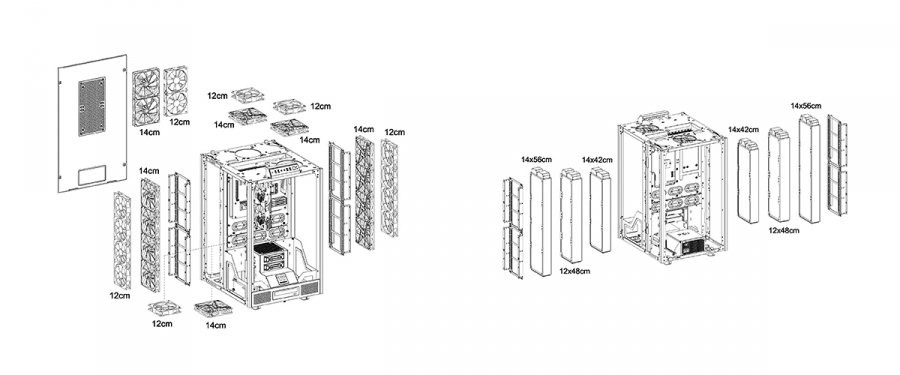 3面強化ガラスパネル採用 過去最大クラスの魅せるpcケース Tt Premium The Tower 900 Ark Tech And Market News Vol 3001310