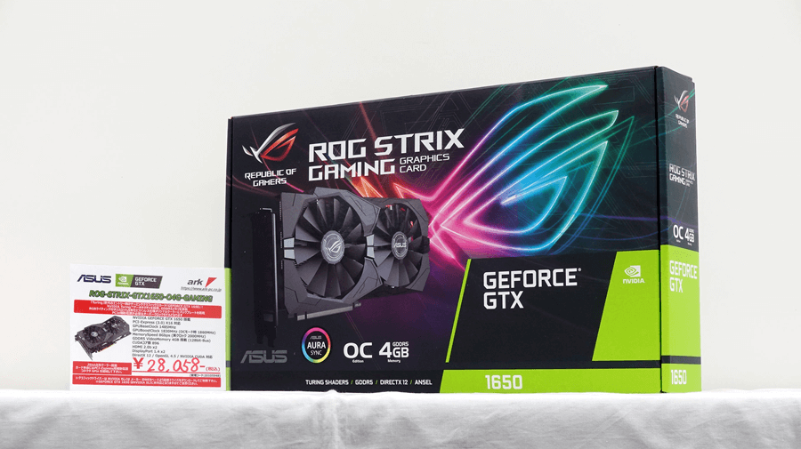 Asus セミファンレス2連ファンoc仕様のgtx1650搭載グラフィックカード Rog Strix Gtx1650 O4g Gaming が登場 Ark Tech And Market News Vol Asus セミファンレス2連ファンoc仕様のgtx1650搭載グラフィックカード Rog Strix Gtx1650 O4g Gaming が登場 Ark Tech And Market News Vol