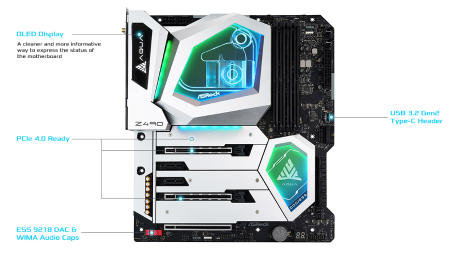 Asrock 全世界999枚限定の液冷専用lga10対応 Z490マザーボード Z490 Aqua が登場 Ark Tech And Market News Vol